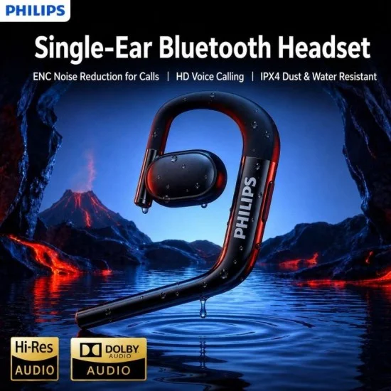 Philips TAL2020 Single-Ear Bluetooth Headset - Black